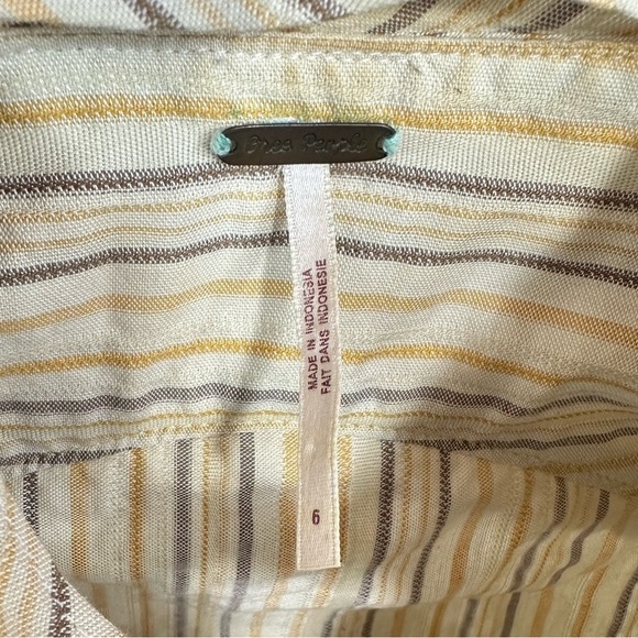 Free People striped 3/4 sleeve jacket size 6 - Picture 2 of 8